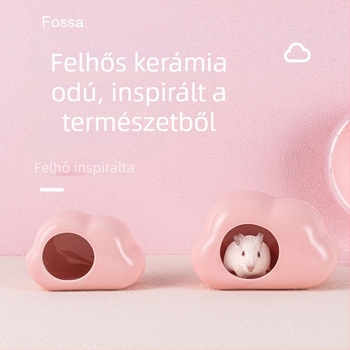 Felhő alakú kerámia hörcsögfészek – hűtéshez és hőelvezetéshez