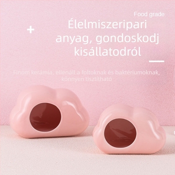 Felhő alakú kerámia hörcsögfészek – hűtéshez és hőelvezetéshez