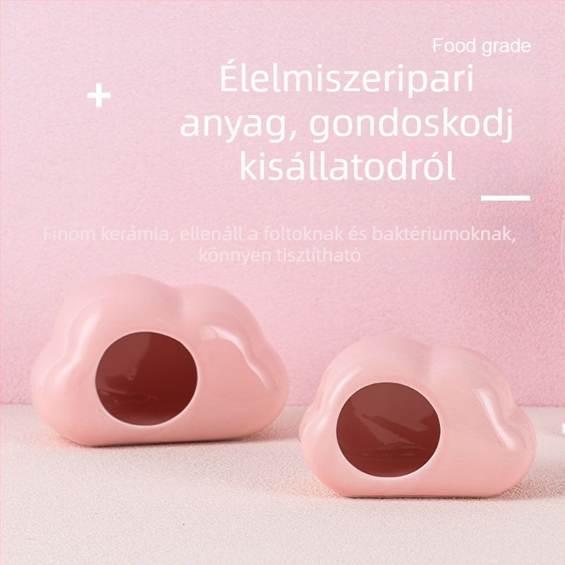 Felhő alakú kerámia hörcsögfészek – hűtéshez és hőelvezetéshez