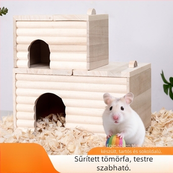 Honghai márkájú tömörfa hörcsög ház, négy évszakos használatra