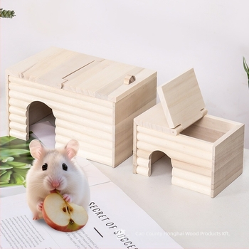 Honghai márkájú tömörfa hörcsög ház, négy évszakos használatra