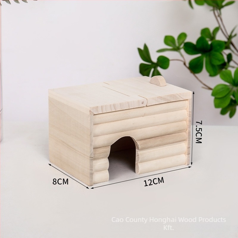 Honghai márkájú tömörfa hörcsög ház, négy évszakos használatra