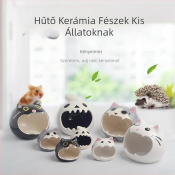 Kerámiából készült hörcsögfészek nyári hűtéshez, nem importált