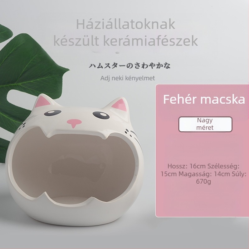 Kerámiából készült hörcsögfészek nyári hűtéshez, nem importált