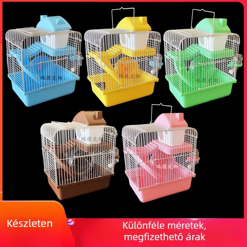 Chongbole kastély-stílusú hörcsögketrec – fém, négy évszakos, hörcsögöknek