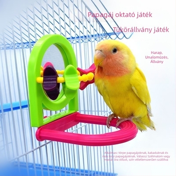 Madárketrec játék a saját szórakoztatásra és rágásra – műanyag tükrös játék Pro-pet, madarak számára, eredet Shandong