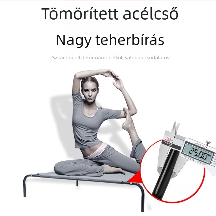 Összecsukható fém kutyaágy, lélegző, hordozható, mosható