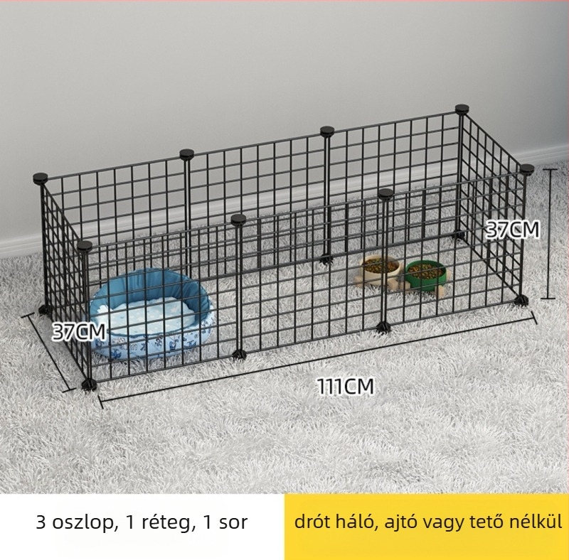 Belső használatra szánt állatkerítés - macskavédett kapu, moduláris kerítés kis- és közepes testű kutyáknak, vasdrót, márka Seven, Importált: Nem