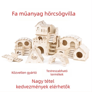 Hamster számára készült fa rejtekhely — minden évszakban használható