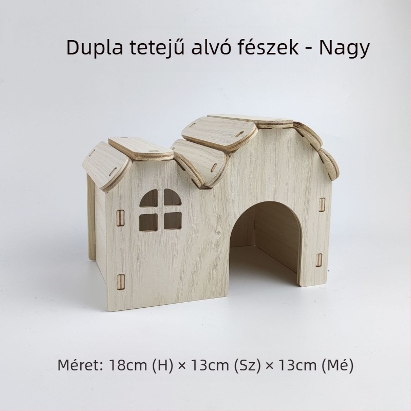 Hamster számára készült fa rejtekhely — minden évszakban használható