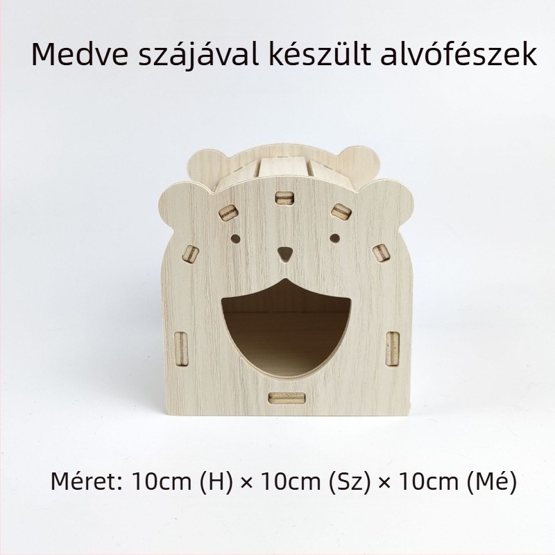 Hamster számára készült fa rejtekhely — minden évszakban használható