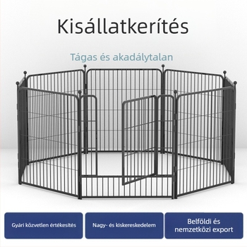 Kültéri kutya-kerítés és beltéri kisállatketrec közepes és nagytestű kutyáknak.
