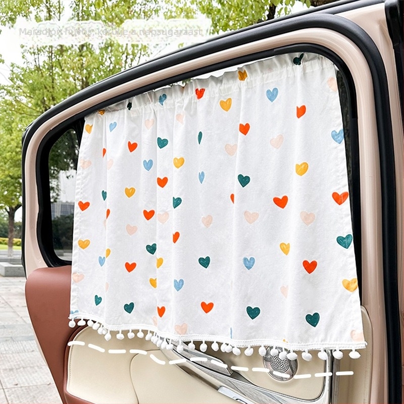 Évszaktól független virágos autóablak napvédő, pamut anyag, szívó-kupakkal szerelhető, univerzális illeszkedés, napvédelem és hőszigetelés
