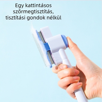 Meow Heart Baby Kisállat-fésű macskák és kutyák számára — rozsdamentes acél, bolha fésű öntisztító tűs fogakkal