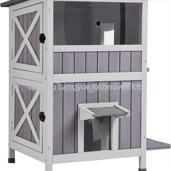 Kültéri kisállatház - macskaház, szétszerelhető és összeszerelhető, márka LANYO, anyag: MDF lemez