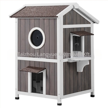 Kültéri kisállatház - macskaház, szétszerelhető és összeszerelhető, márka LANYO, anyag: MDF lemez