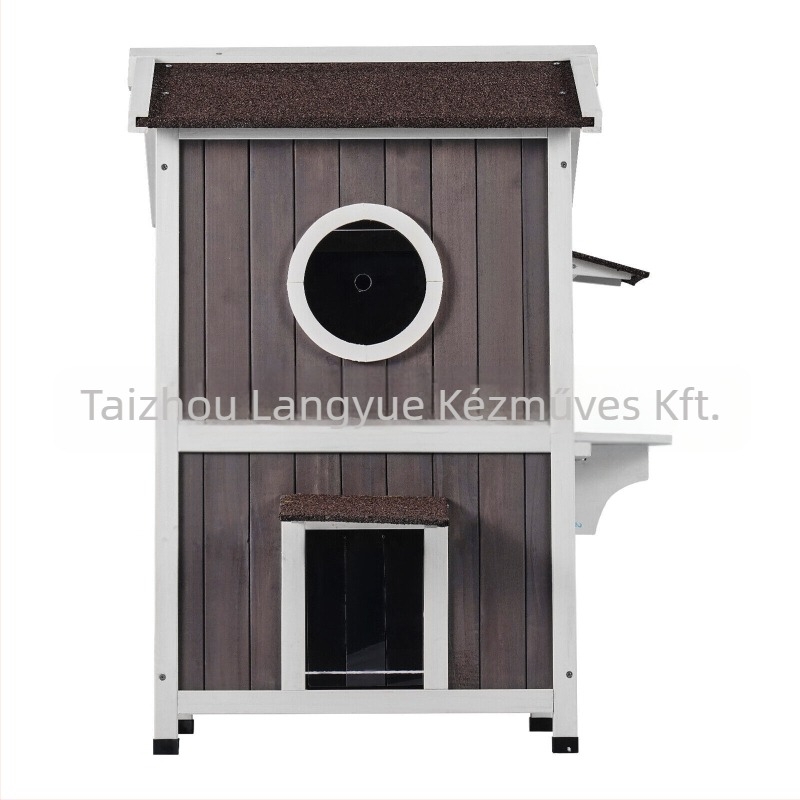 Kültéri kisállatház - macskaház, szétszerelhető és összeszerelhető, márka LANYO, anyag: MDF lemez