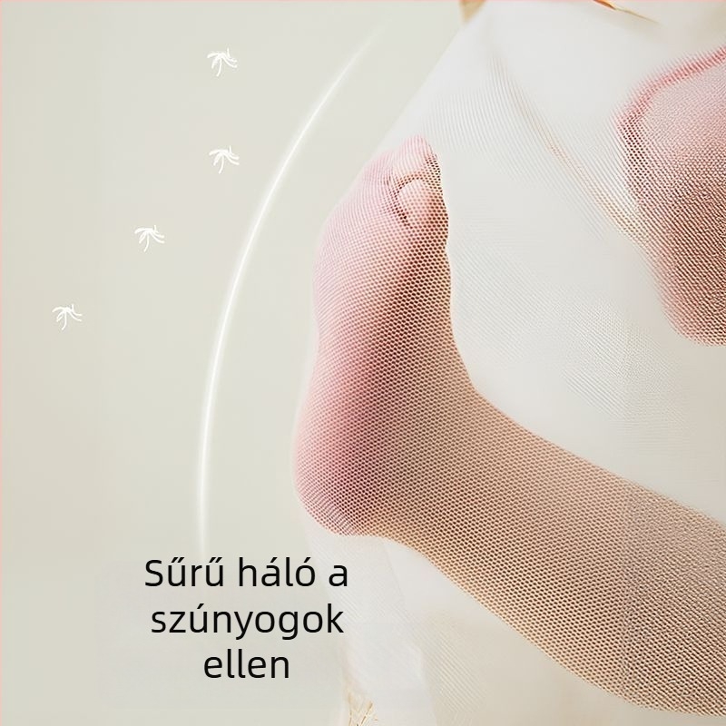 Összecsukható ágyiszúnyogháló üvegszálcső kerettel, 0–1 évesek számára