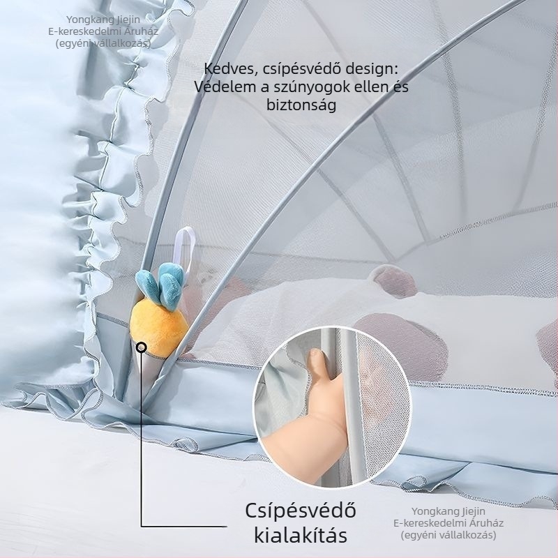 Összecsukható ágyiszúnyogháló üvegszálcső kerettel, 0–1 évesek számára