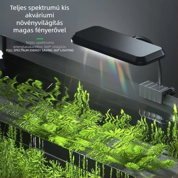 Akváriumi növények klipszes lámpája, műanyag ház, 8W–13W, tömeg 0,5 kg