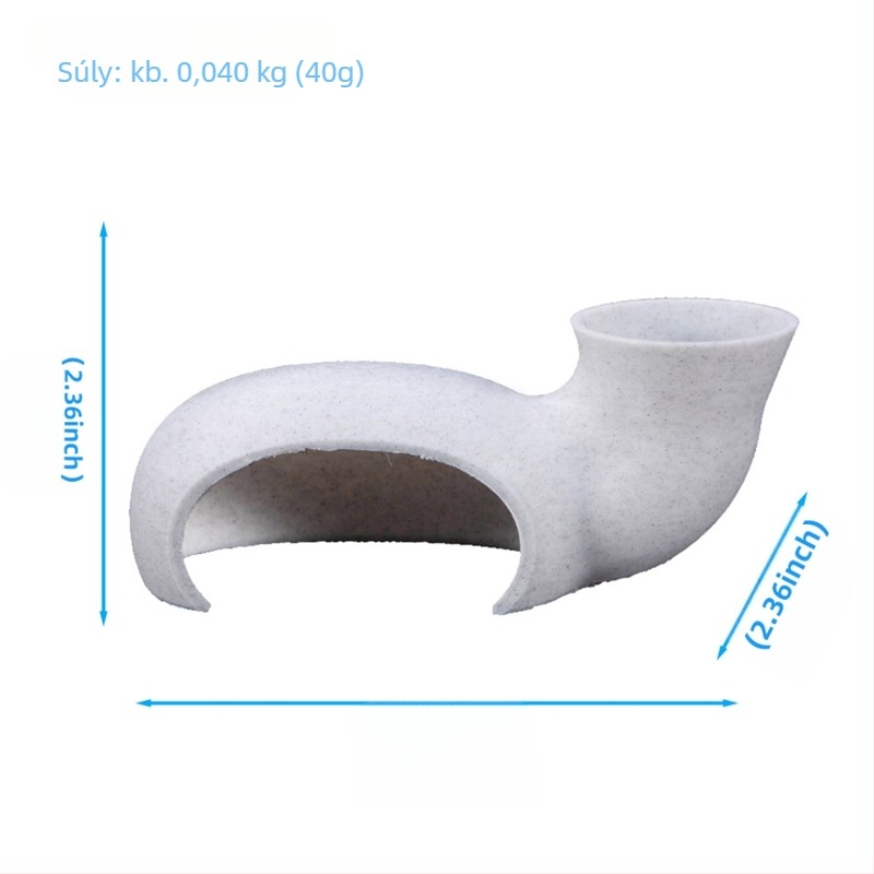 Levana műanyagból készült 3D-nyomtatott akváriumi tájkép dísz – barlang-alagút halak és garnélák számára, 40 g, 1 darab csomag