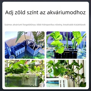 Akváriumhoz falra szerelhető hidroponikus növénykosár – dekoratív vízi növény kosár