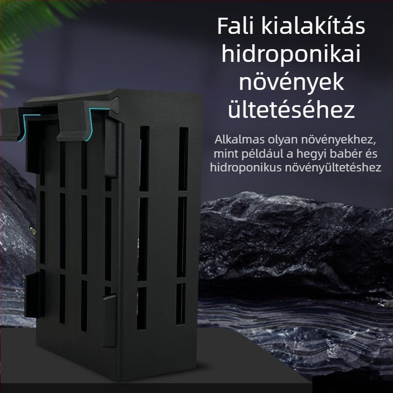 Akváriumhoz falra szerelhető hidroponikus növénykosár – dekoratív vízi növény kosár