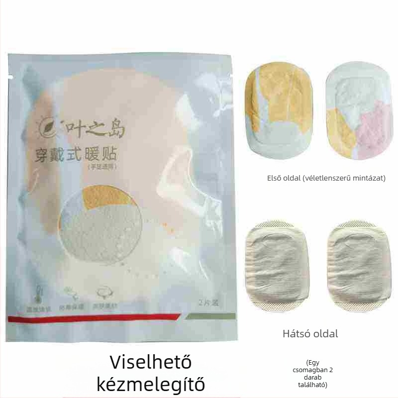 Önjégő kézmelegítő tapasz ürömmel, gőzös melegítés, nyomtatott vászon, kézre, modern minimalist stílus