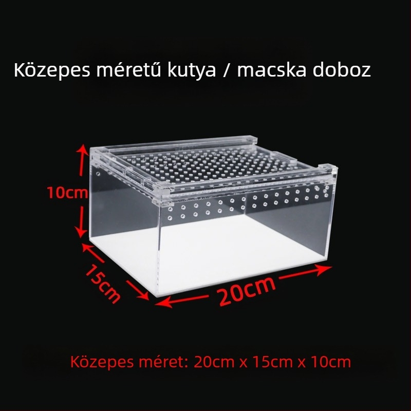 Akril integrált terrárium szivárgásmentes kivitelben — kígyók, gecko, szarvasbéka, pókok és teknősök számára