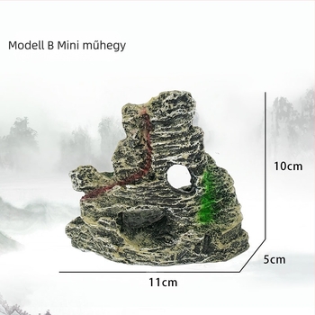 Mini gyanta kőzet akváriumhoz — környezetbarát gyanta, akvárium világ tájkép, díszítő tájépítés, egyszerű stílus, csomag 100