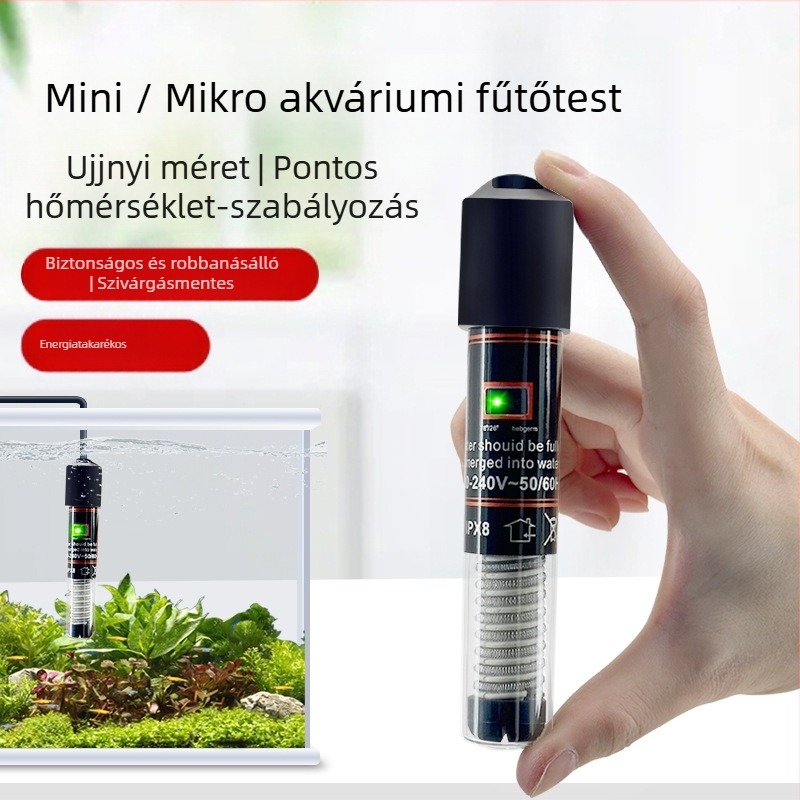 Akváriumi fűtőkar automatikus hőmérséklet-szabályozással, teljesítmény 10W/25W/50W/75W