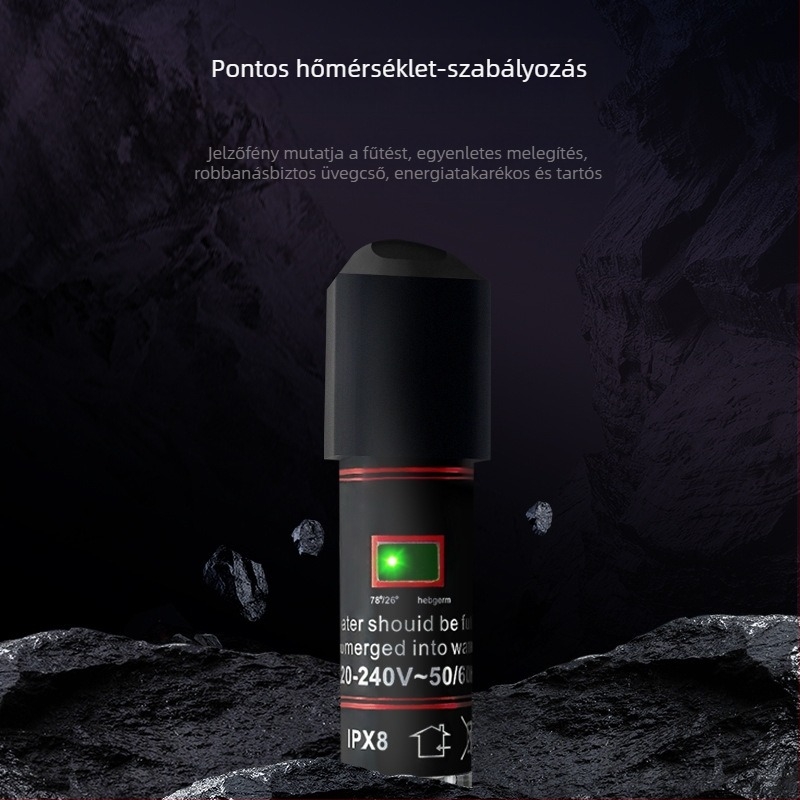 Akváriumi fűtőkar automatikus hőmérséklet-szabályozással, teljesítmény 10W/25W/50W/75W