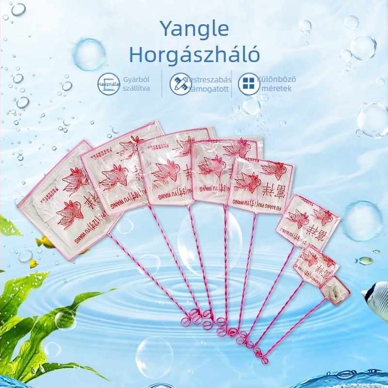 Akvarisztikai háló az akvárium karbantartásához (PE műanyag, vasdrót, hálózati zseb)