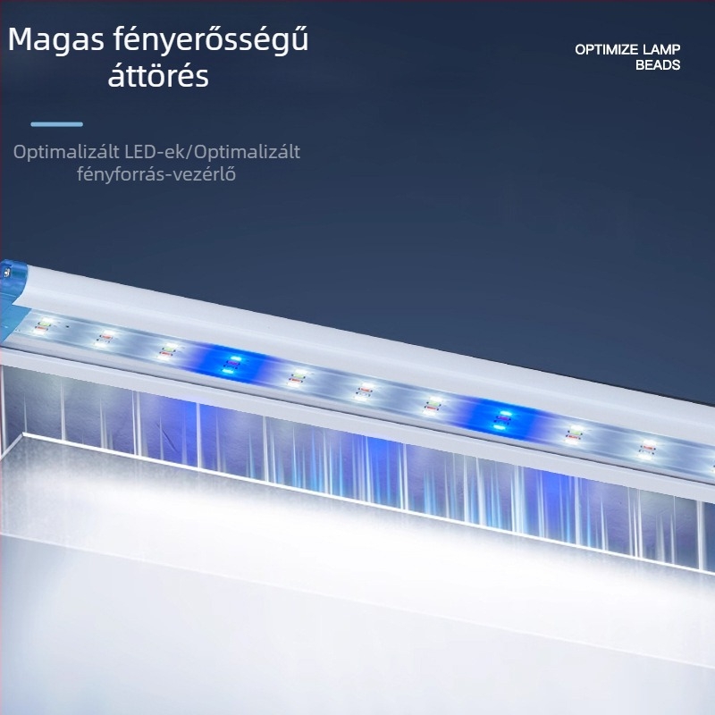 LED akváriumi lámpa PVC testű, 6–20W, vízálló, világítás vízi növényekhez és teknősöknek