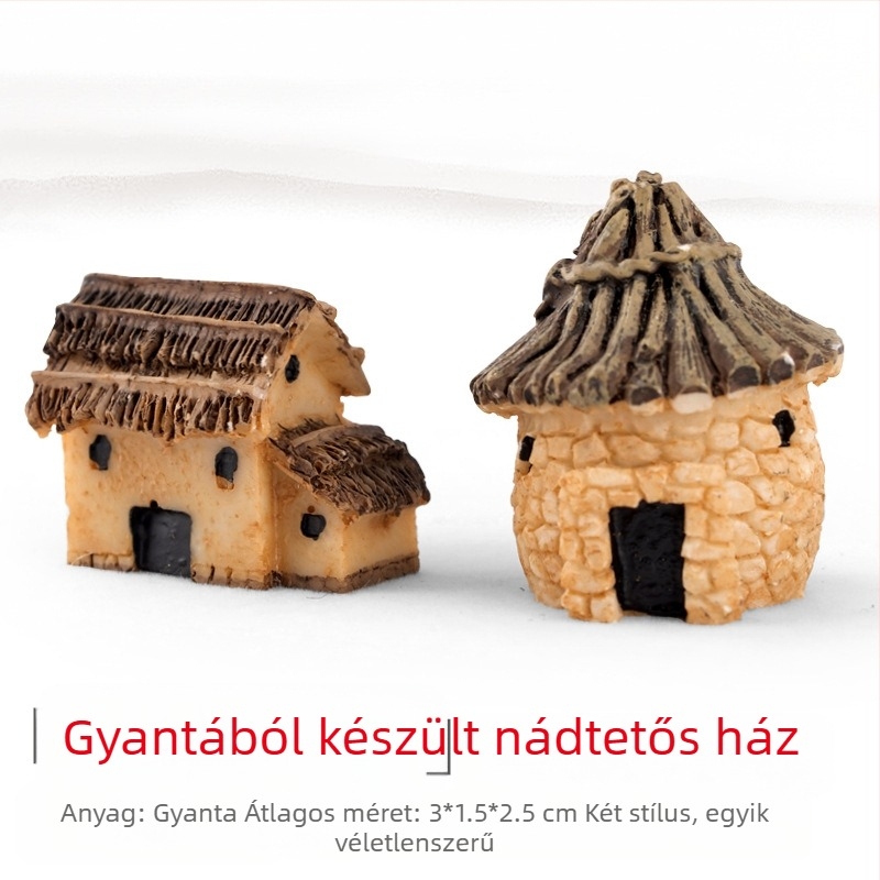 Gyanta mikrotájkép szukkulentákkal, dekoratív bonsai figura és reális modell