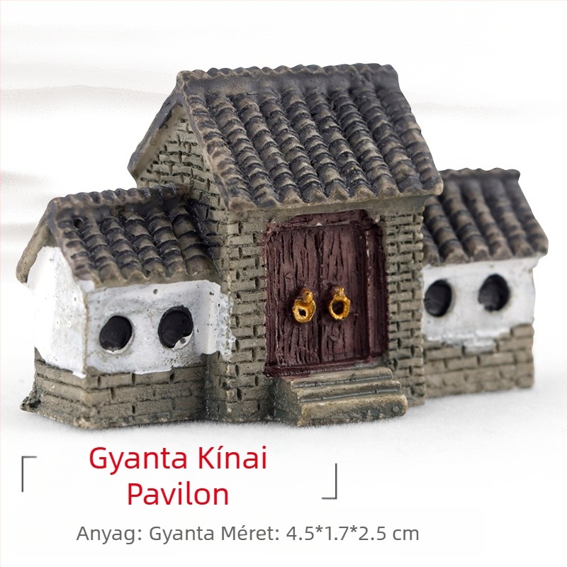 Gyanta mikrotájkép szukkulentákkal, dekoratív bonsai figura és reális modell