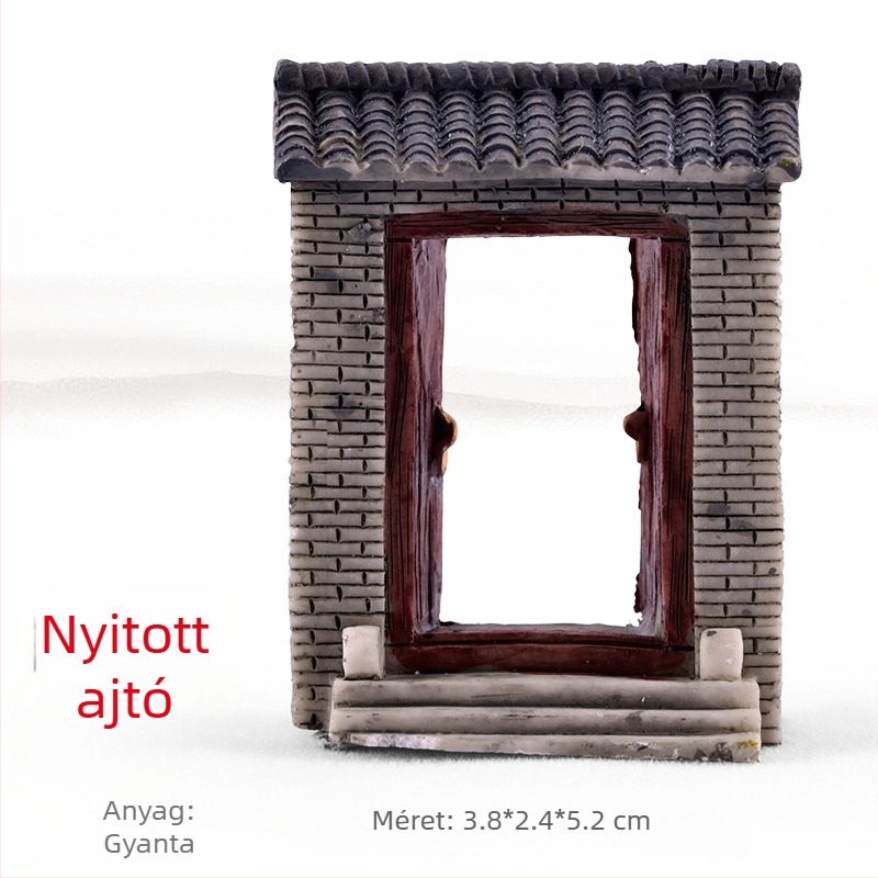 Gyanta mikrotájkép szukkulentákkal, dekoratív bonsai figura és reális modell