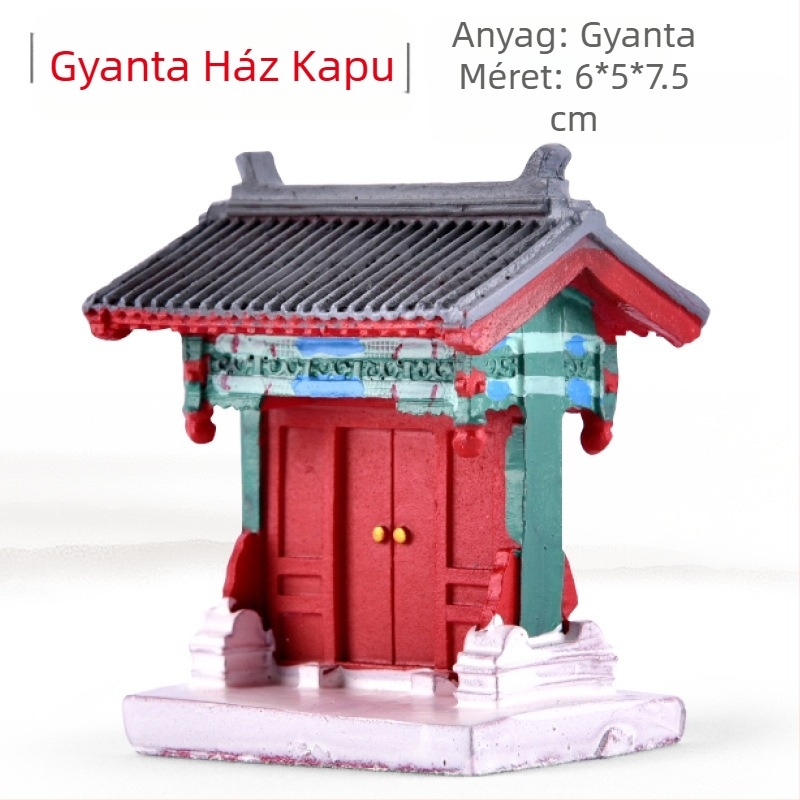 Gyanta mikrotájkép szukkulentákkal, dekoratív bonsai figura és reális modell