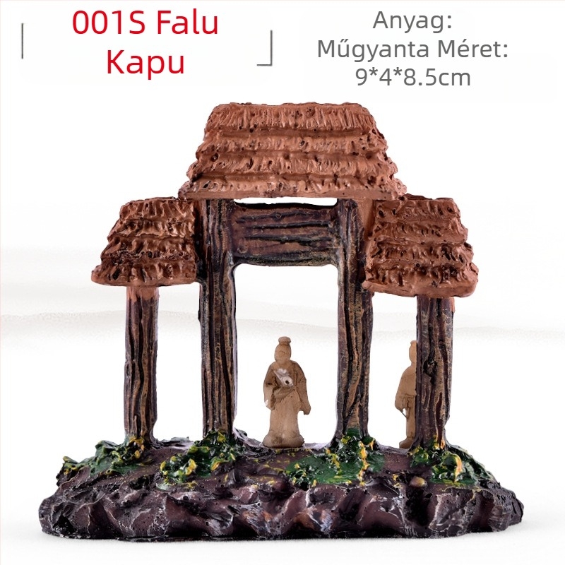 Gyanta mikrotájkép szukkulentákkal, dekoratív bonsai figura és reális modell