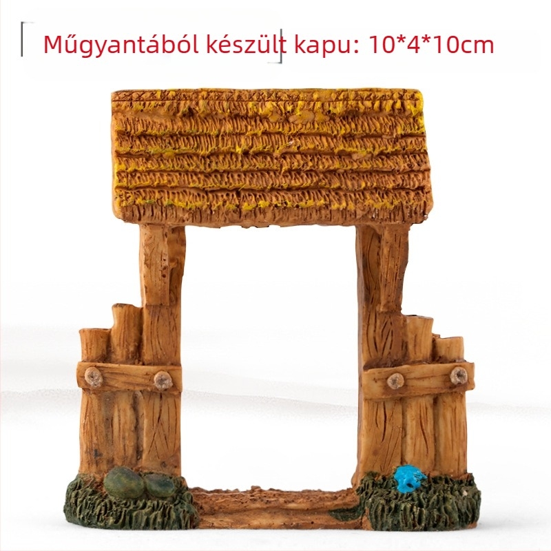 Gyanta mikrotájkép szukkulentákkal, dekoratív bonsai figura és reális modell