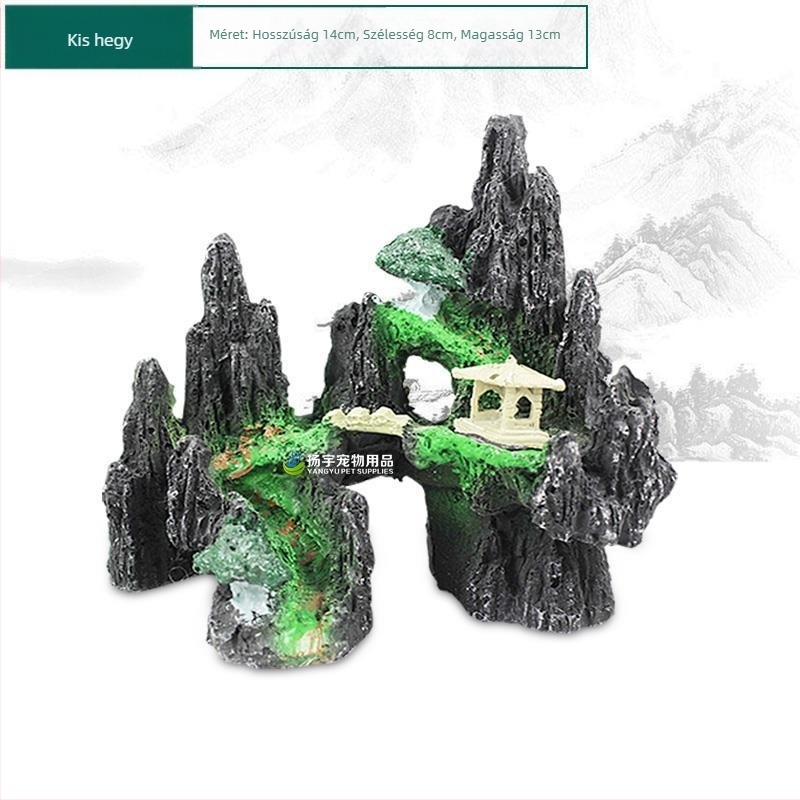 Akváriumi rockery dekoráció gyantából – valósághű tájhatás; Anyag: gyanta; Funkció: akvárium dekoráció; Súly: kb. 1 kg; Készlet: 1 db