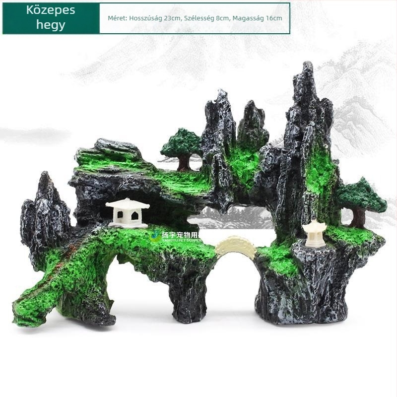 Akváriumi rockery dekoráció gyantából – valósághű tájhatás; Anyag: gyanta; Funkció: akvárium dekoráció; Súly: kb. 1 kg; Készlet: 1 db