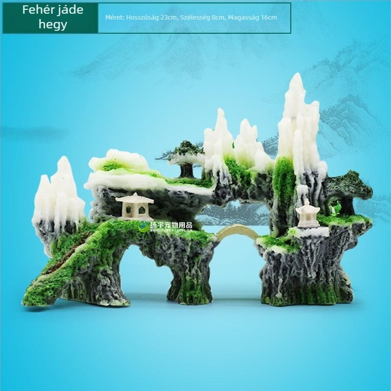 Akváriumi rockery dekoráció gyantából – valósághű tájhatás; Anyag: gyanta; Funkció: akvárium dekoráció; Súly: kb. 1 kg; Készlet: 1 db