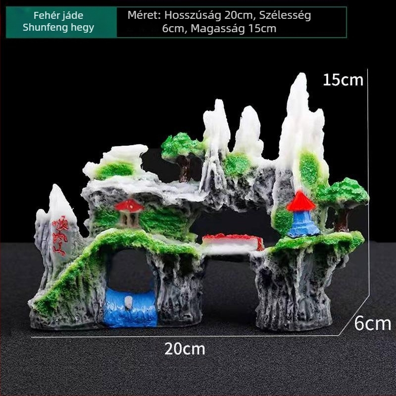 Akváriumi rockery dekoráció gyantából – valósághű tájhatás; Anyag: gyanta; Funkció: akvárium dekoráció; Súly: kb. 1 kg; Készlet: 1 db