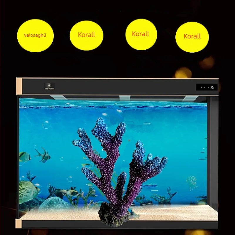 Természetes gyanta alapú akváriumi tájdecor – korall-figurák, kis és nagy korallok akváriumi dekorációhoz; Anyag: Természetes gyanta; Kategória: Akváriumi tájépítés; Használat: Dekoráció; Specifikációk: Kis és nagy korallok; Súly: 15