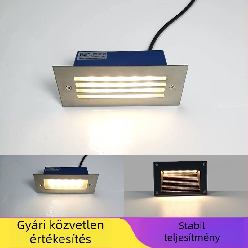 LED lépcsőfény kültéri beépített, modell 2245, 220V bemenet, 10 LED, 110 lm, IP55