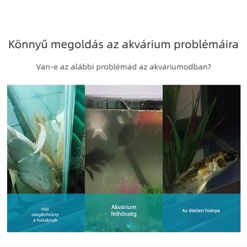 Garix mini akvárium szűrő — beépített rendkívül csendes szűrőkamra és oxigénpumpa, három az egyben; műanyag ház, 0,16 kg