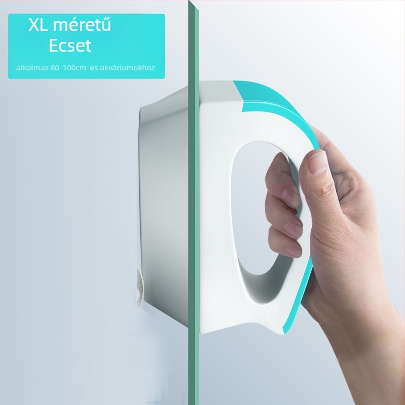 Mágneses műanyag akváriumi ecset, kétoldalas tisztítás üveghez, 100–600 g