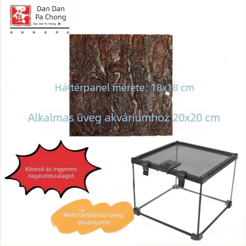 Fedéllel ellátott üveg terrárium arboreális hüllőknek, esőerdei ökoszisztéma élőhely, szaporítási doboz gecko számára