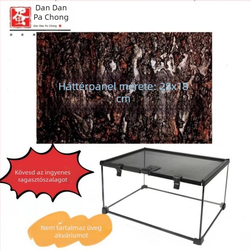 Fedéllel ellátott üveg terrárium arboreális hüllőknek, esőerdei ökoszisztéma élőhely, szaporítási doboz gecko számára